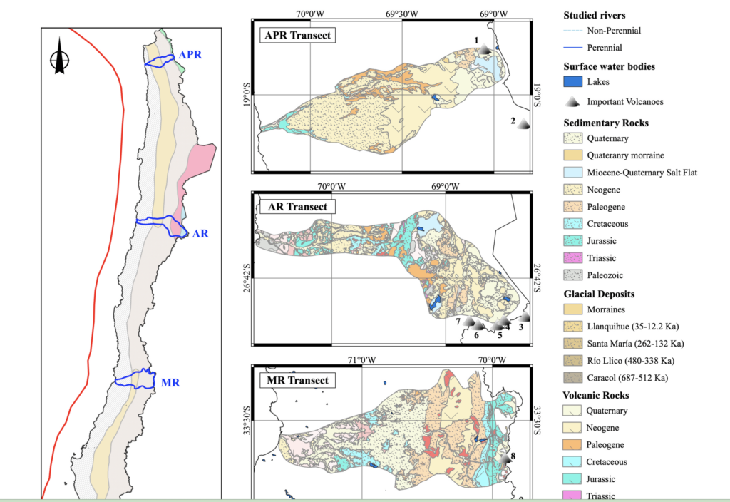Role of tectonics and climate on elevated arsenic in fluvial systems: Insights from surface water and sediments along regional transects of Chile