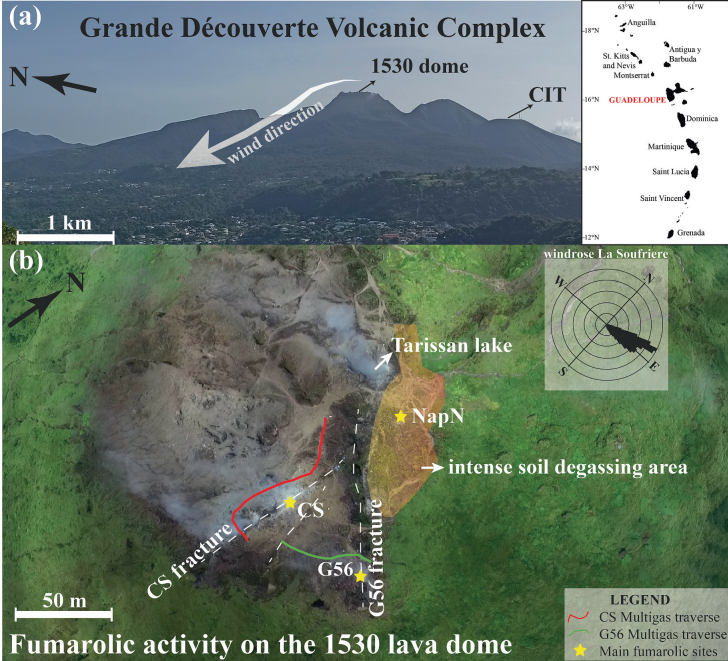 Major and trace element emission rates in hydrothermal plumes in a tropical environment. The case of La Soufrière de Guadeloupe volcano