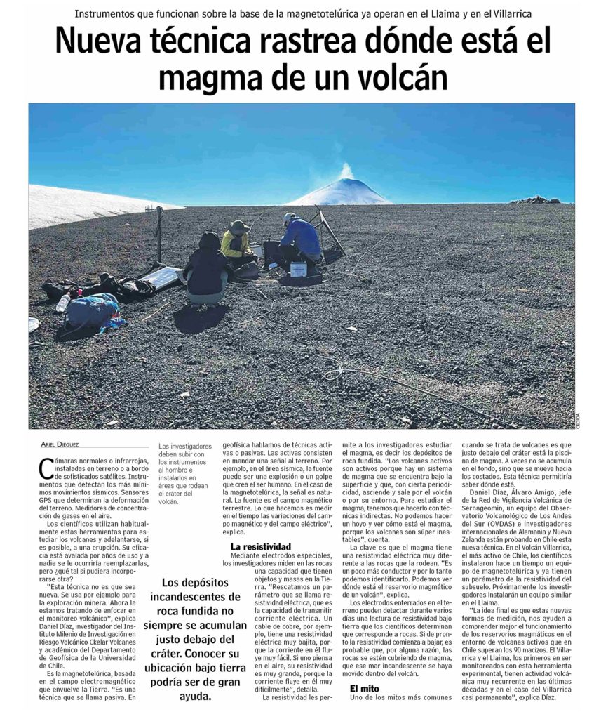 LUN: » Nueva técnica rastrea dónde está el magma de un volcán»