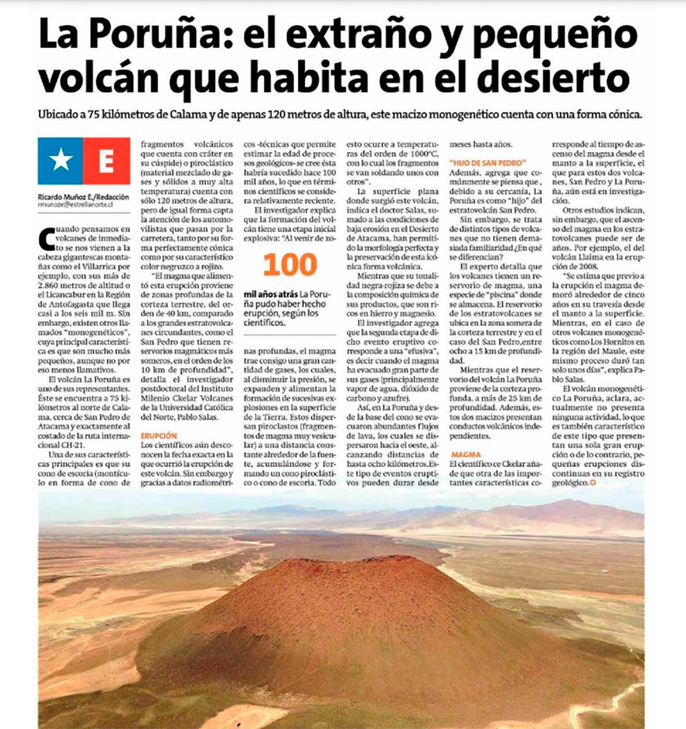 La Estrella de Tocopilla: “La Poruña: el extraño y pequeño volcán que habita en el desierto”