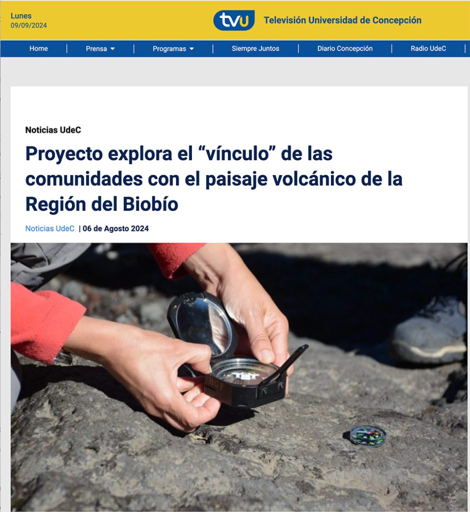 TVU: “Proyecto explora el ‘vínculo’ de las comunidades con elk paisaje volcánico de la Región del Biobío”