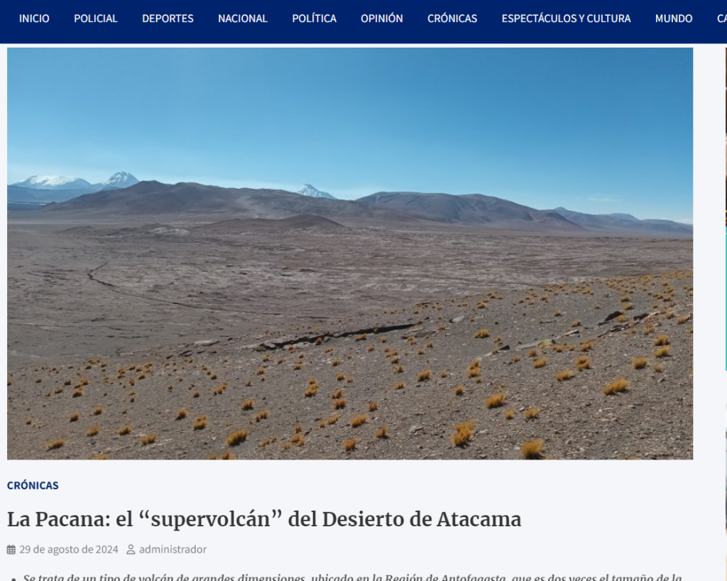 Diario Angamos: “La Pacana: ‘el supervolcán’ del Desierto de Atacama