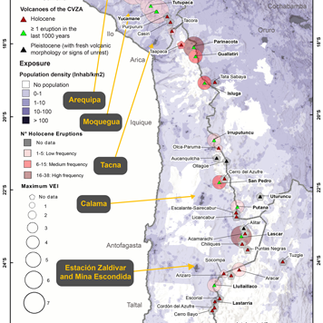 Volcanic risk ranking and regional mapping of the Central Volcanic Zone of the Andes