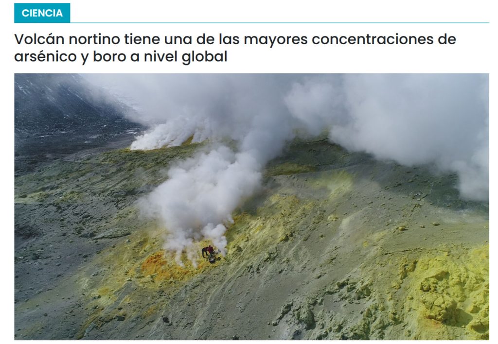 Cooperativa Ciencia: “Volcán nortino tiene una de las mayores concentraciones de arsénico y boro a nivel global”