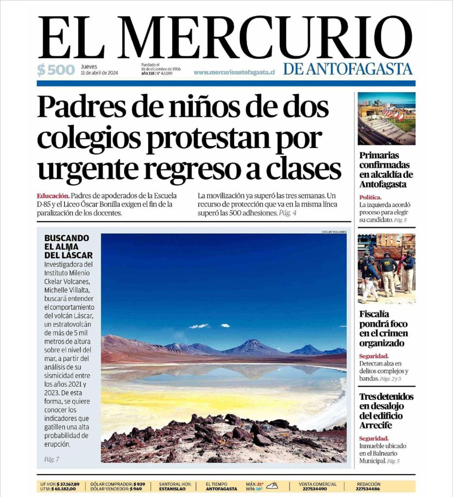 El Mercurio de Antofagasta: “Buscando el alma del Lascar”