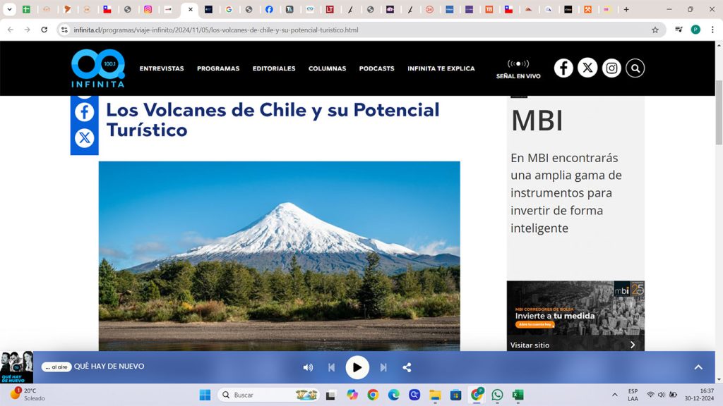 Radio Infinita: “Los volcanes de Chile y su potencial turístico”