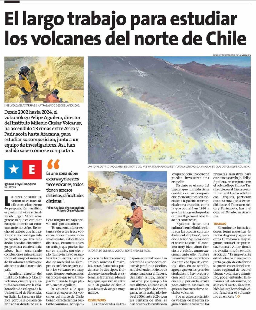 La Estrella de Tocopilla: «El largo trabajo para estudiar los volcanes del norte de Chile»